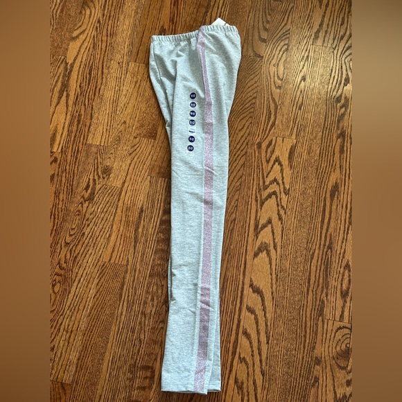 Koton Kids Girls Gray Glitter Stripe Leggings Size 11–12 146–152 cm - Picture 3 of 4